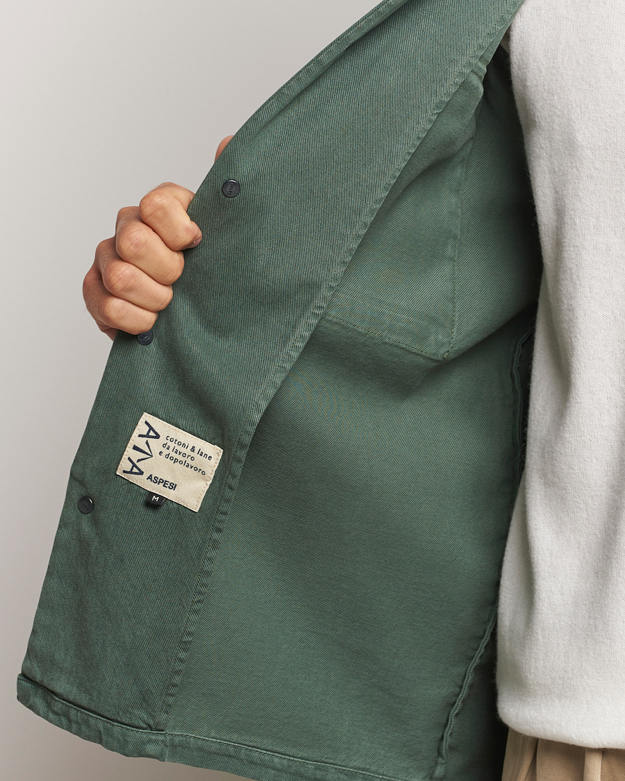 Herren | Jacken | Aspesi | Twill Cotton Shirt Jacket Green