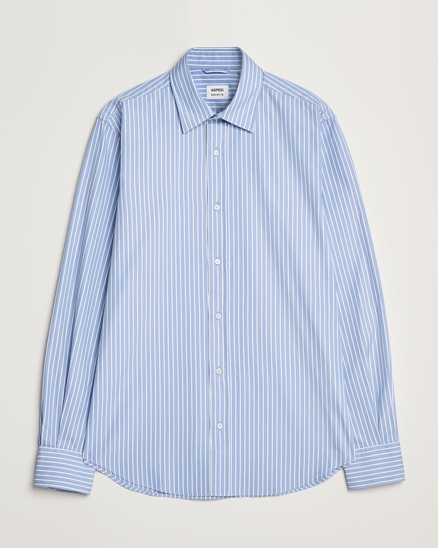 Herren | Hemden | Aspesi | Striped Oxford Shirt Light Blue