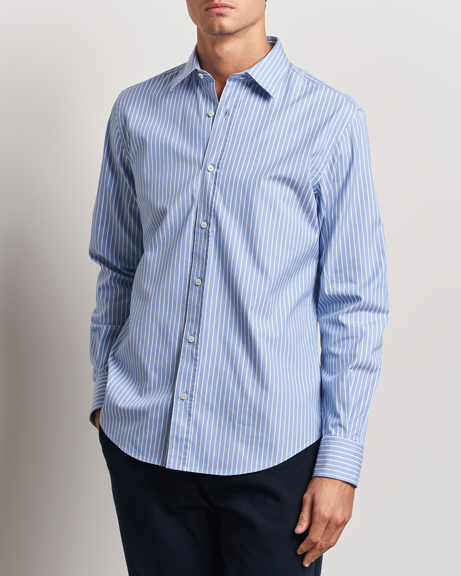 Herren | Hemden | Aspesi | Striped Oxford Shirt Light Blue