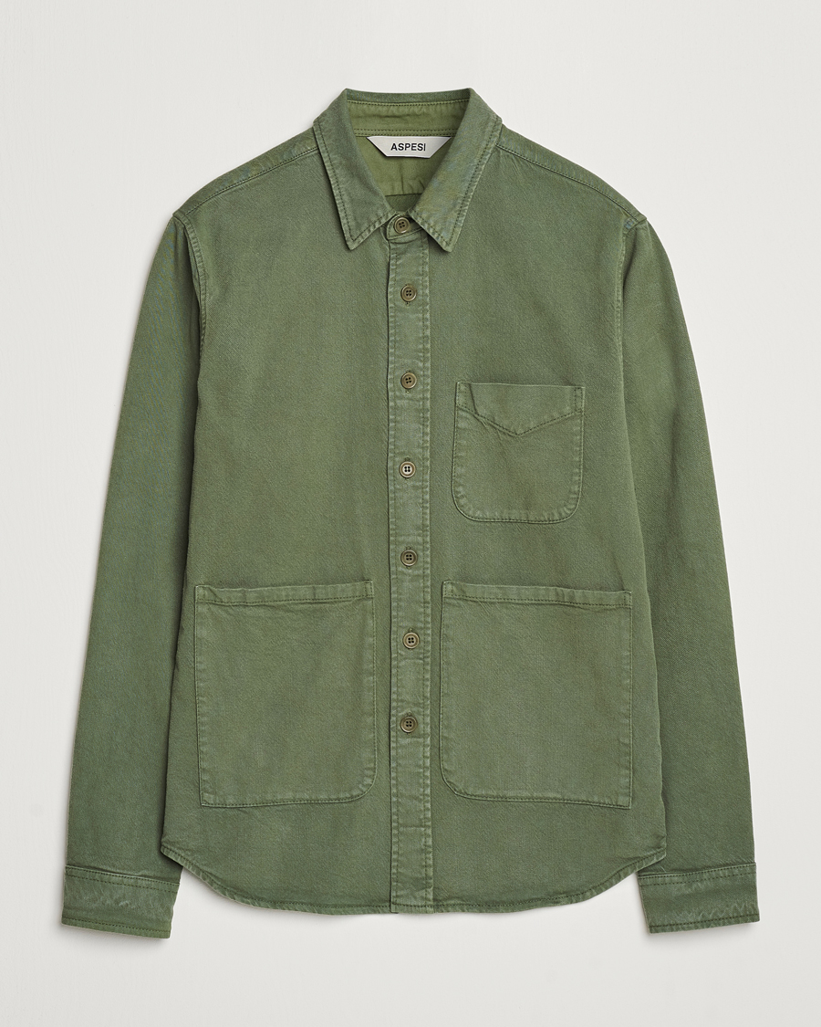 Herren | Hemden | Aspesi | Cotton Utility Shirt Green