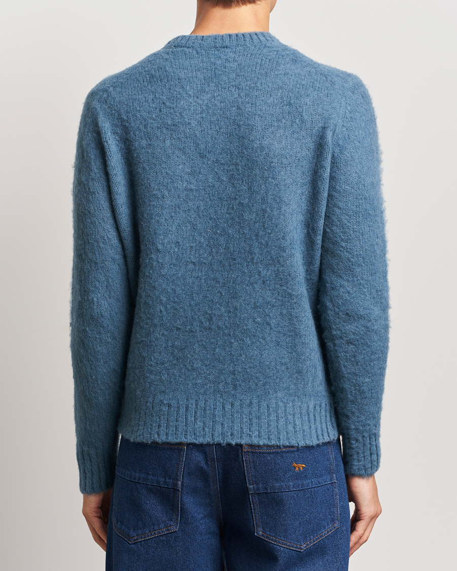 Herren | Pullover | Aspesi | Brushed Shetland Sweater Blue