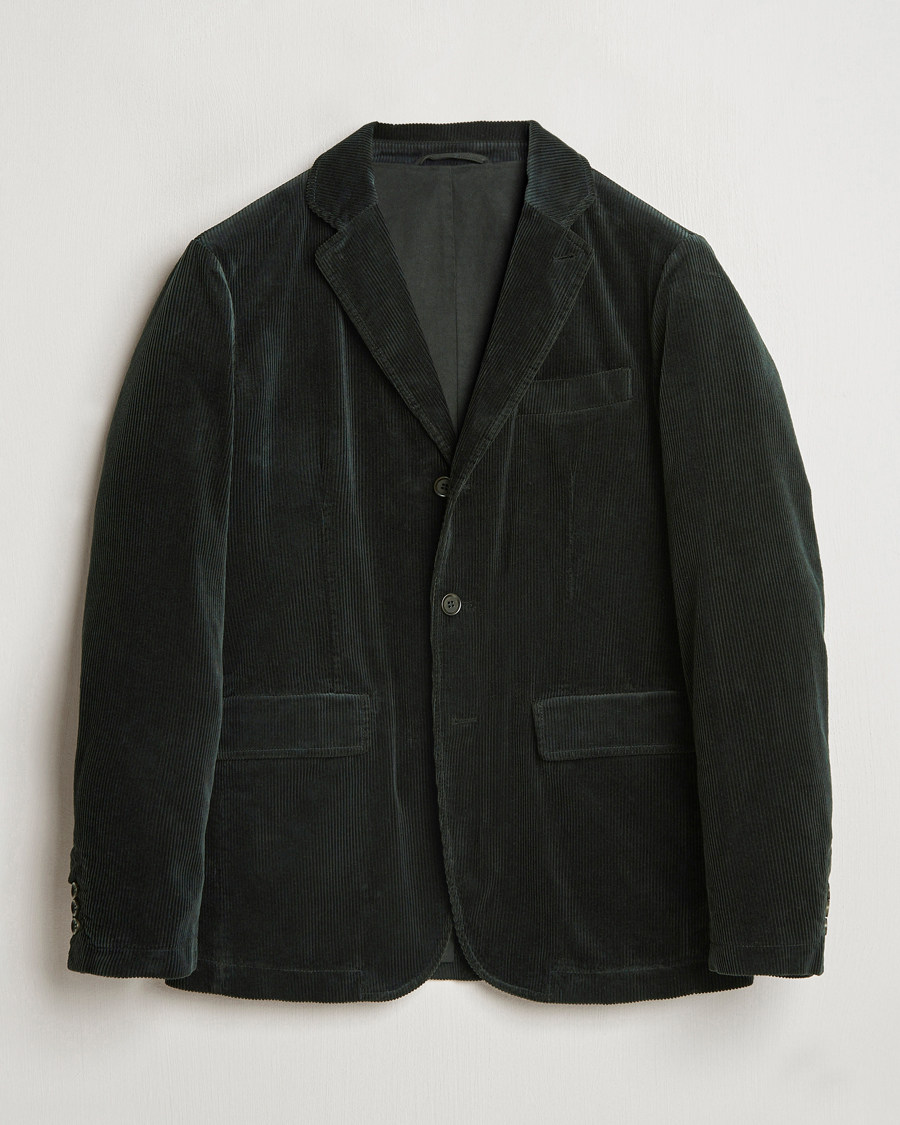Herren | Sakkos | Aspesi | Corduroy Blazer Dark Green