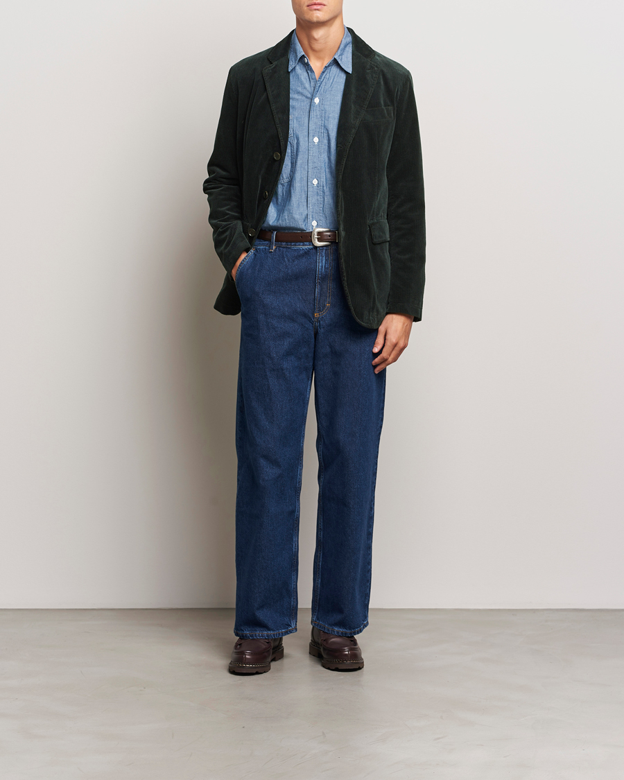 Herren | Sakkos | Aspesi | Corduroy Blazer Dark Green