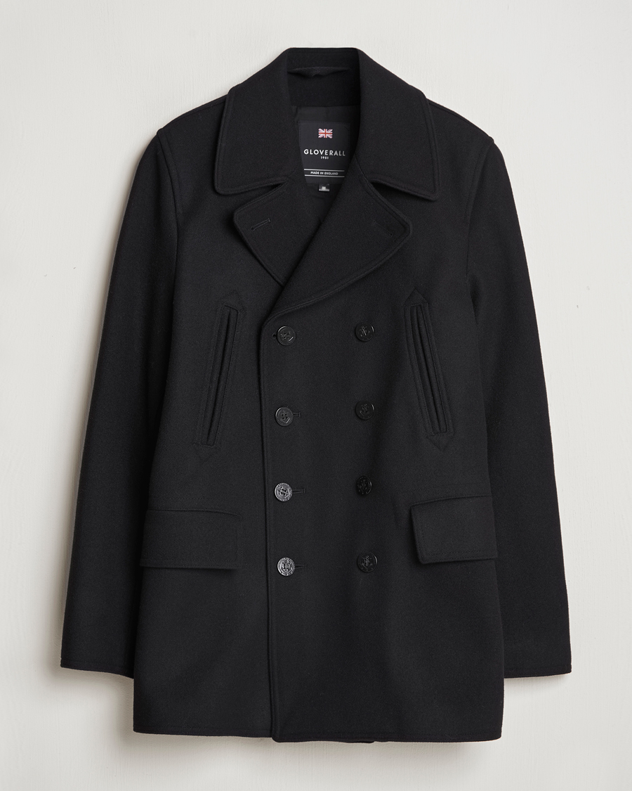 Herren | Jacken | Gloverall | Churchill Reefer Peacoat Black