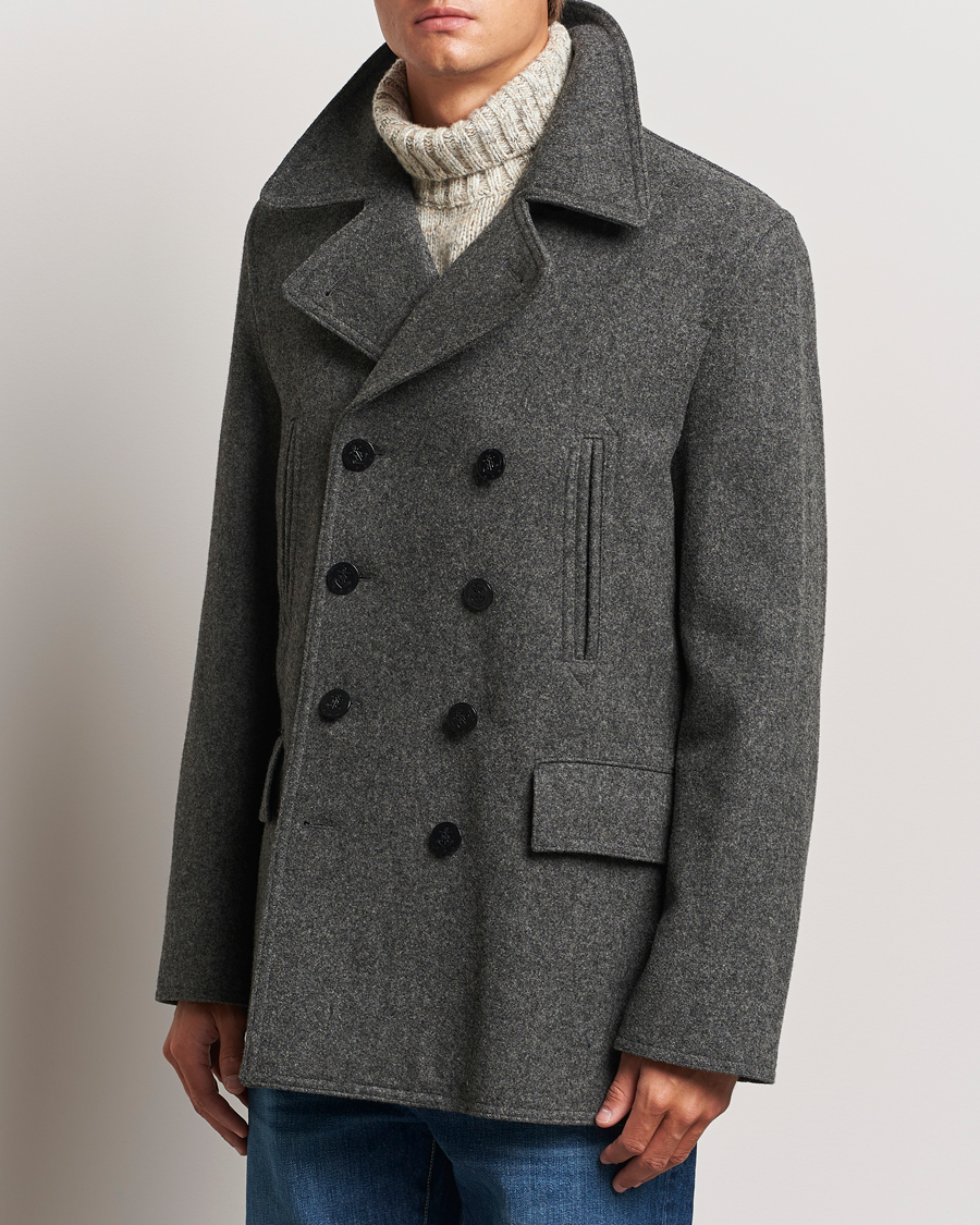 Herren | Jacken | Gloverall | Churchill Reefer Peacoat Grey