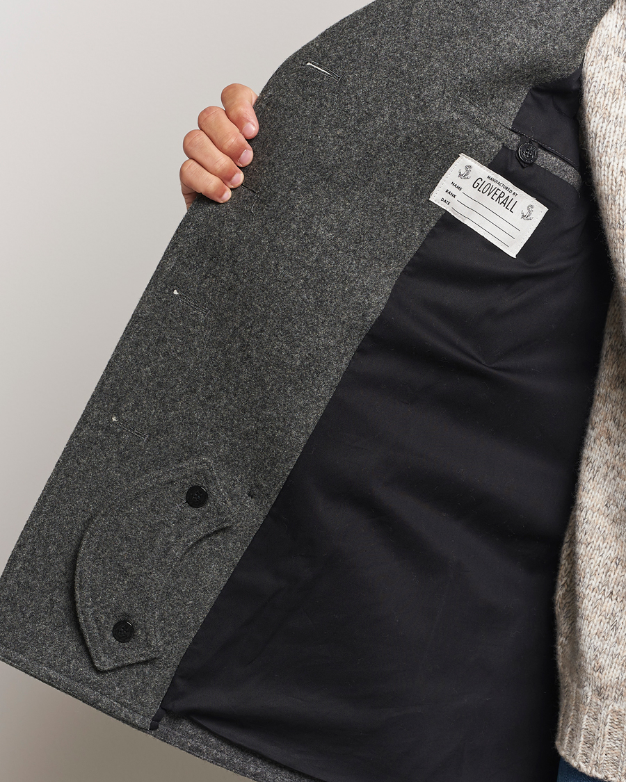 Herren | Jacken | Gloverall | Churchill Reefer Peacoat Grey