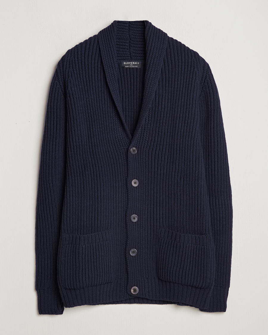 Herren | Pullover | Gloverall | Shawl Collar Cardigan Navy