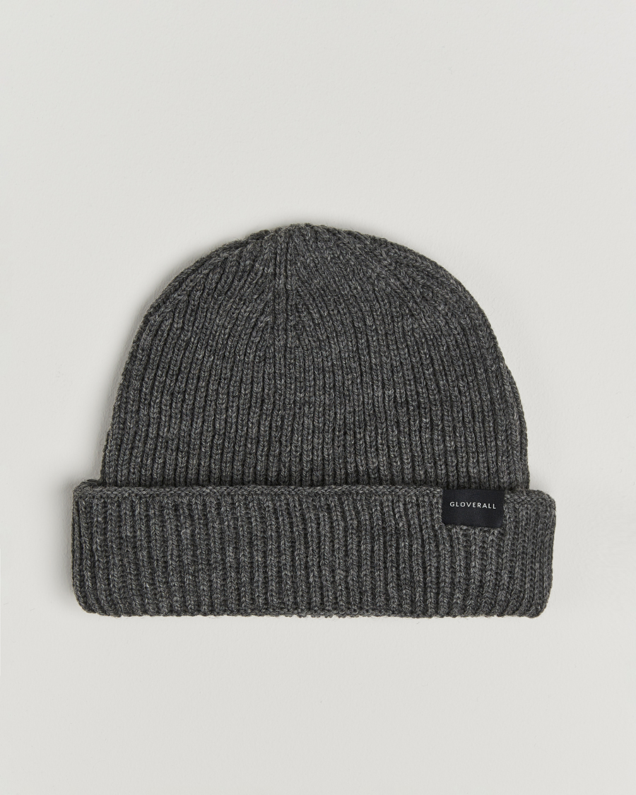 Herren | Gloverall Fisherman Lambswool Beanie Grey | Gloverall | Fisherman Lambswool Beanie Grey