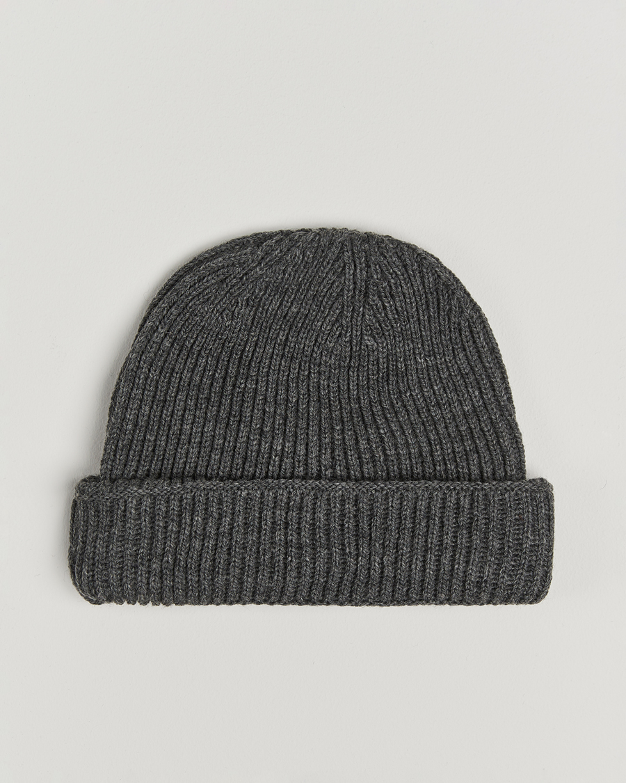 Herren | Gloverall Fisherman Lambswool Beanie Grey | Gloverall | Fisherman Lambswool Beanie Grey