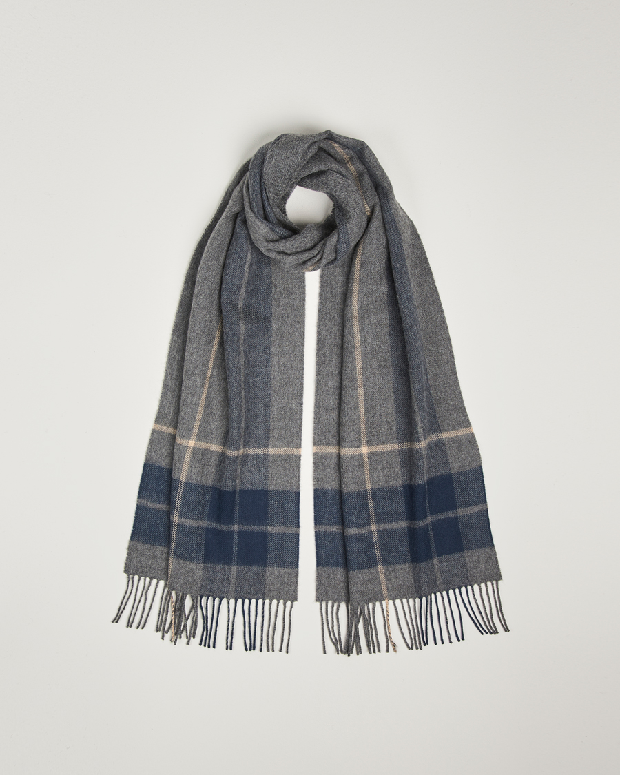 Herren | Gloverall Lambswool Scarf Grey Check | Gloverall | Lambswool Scarf Grey Check