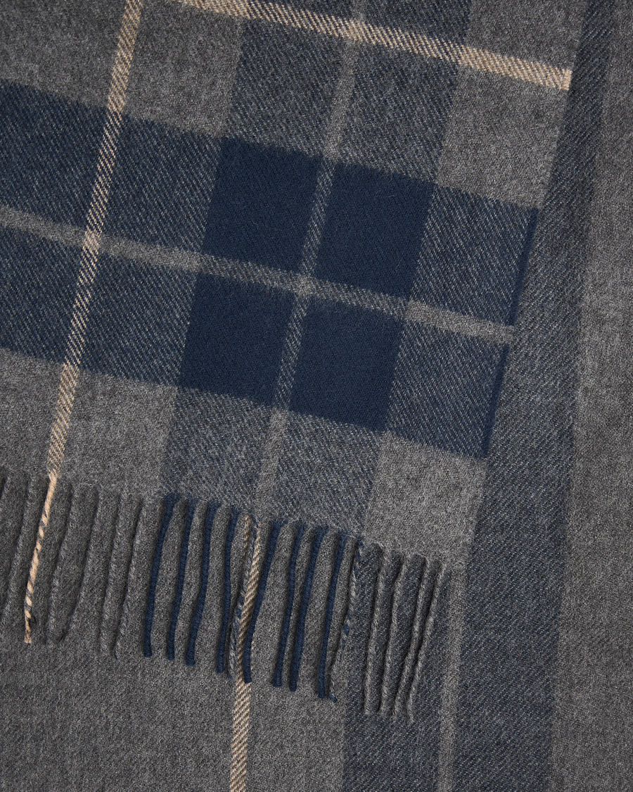 Herren | Gloverall Lambswool Scarf Grey Check | Gloverall | Lambswool Scarf Grey Check