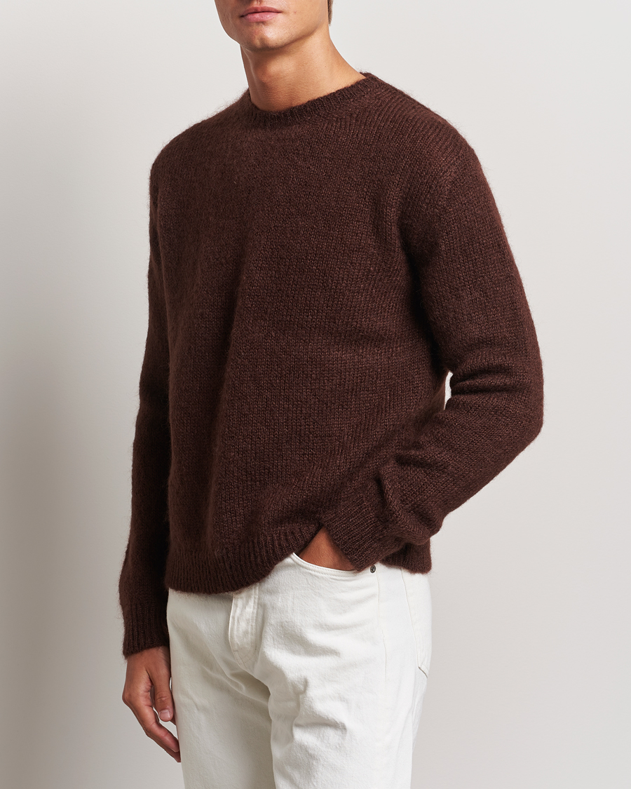 Herren | Pullover | Massimo Alba | Mohair Crew Neck Cocco