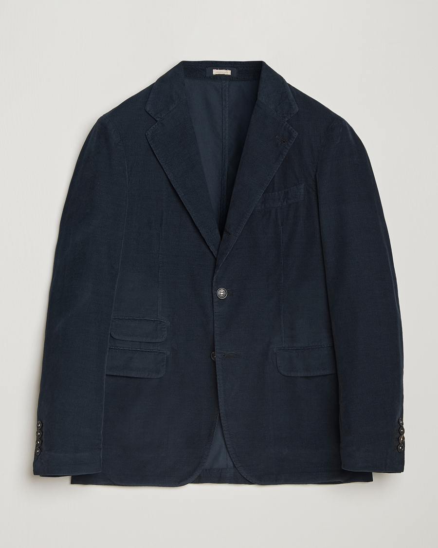 Herren | Sakkos | Massimo Alba | Baby Corduroy Blazer Navy