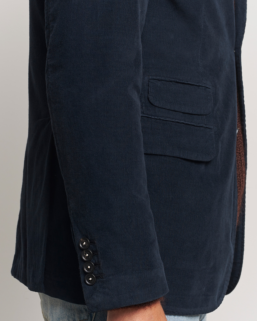 Herren | Sakkos | Massimo Alba | Baby Corduroy Blazer Navy