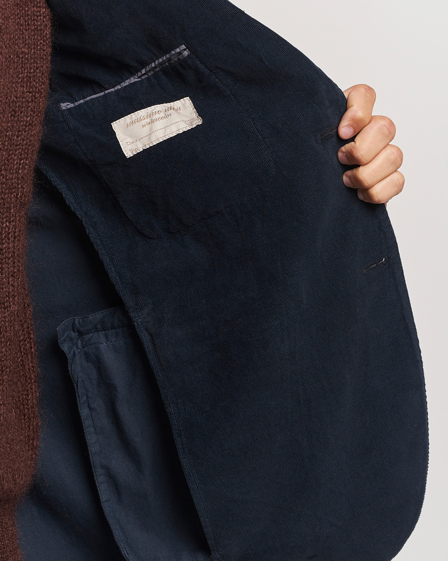 Herren | Sakkos | Massimo Alba | Baby Corduroy Blazer Navy
