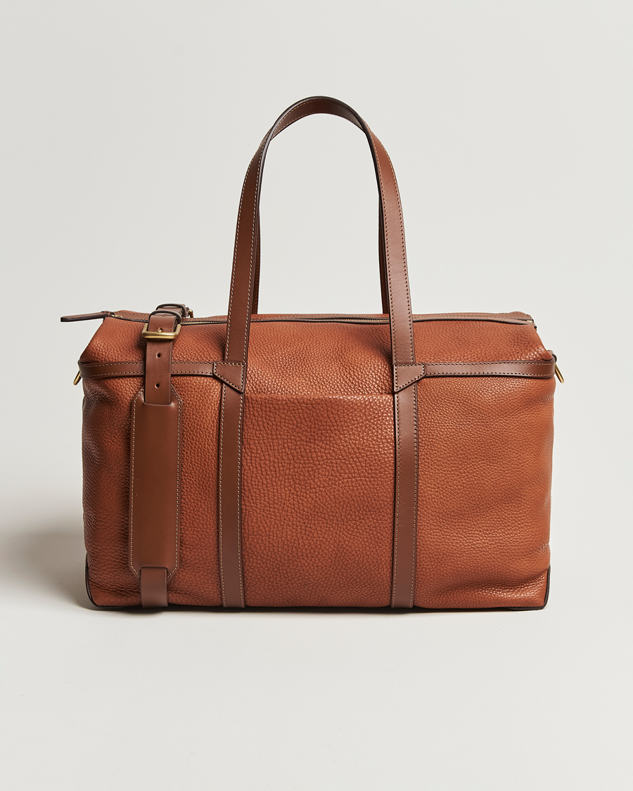 Herren | Taschen | Mismo | Tour Pebbled Leather Weekendbag Tabac/Cuoio