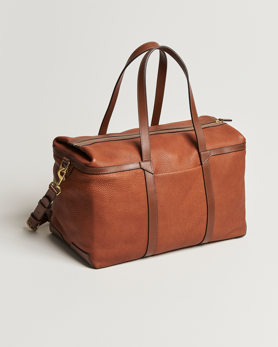 Herren | Taschen | Mismo | Tour Pebbled Leather Weekendbag Tabac/Cuoio
