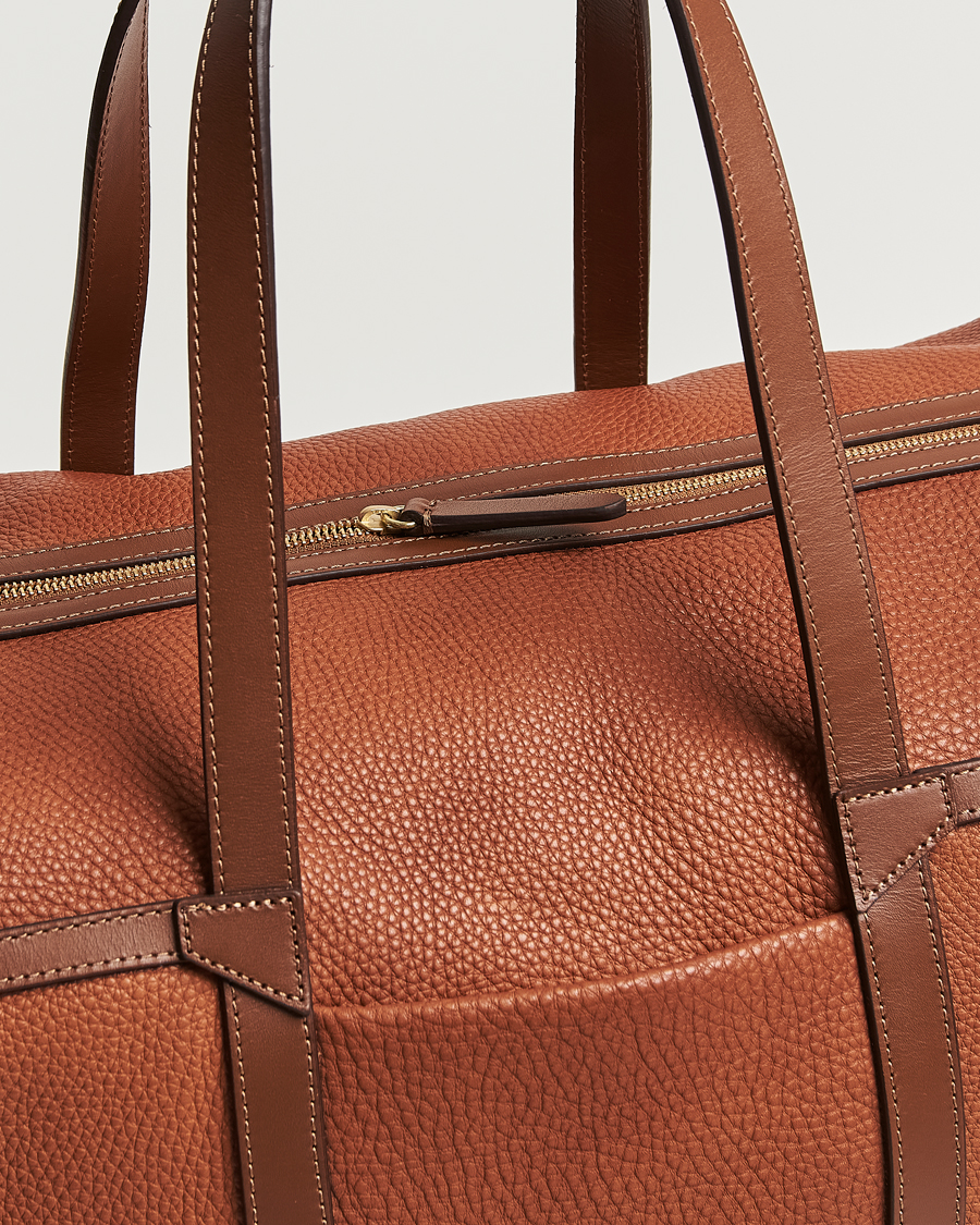 Herren | Taschen | Mismo | Tour Pebbled Leather Weekendbag Tabac/Cuoio