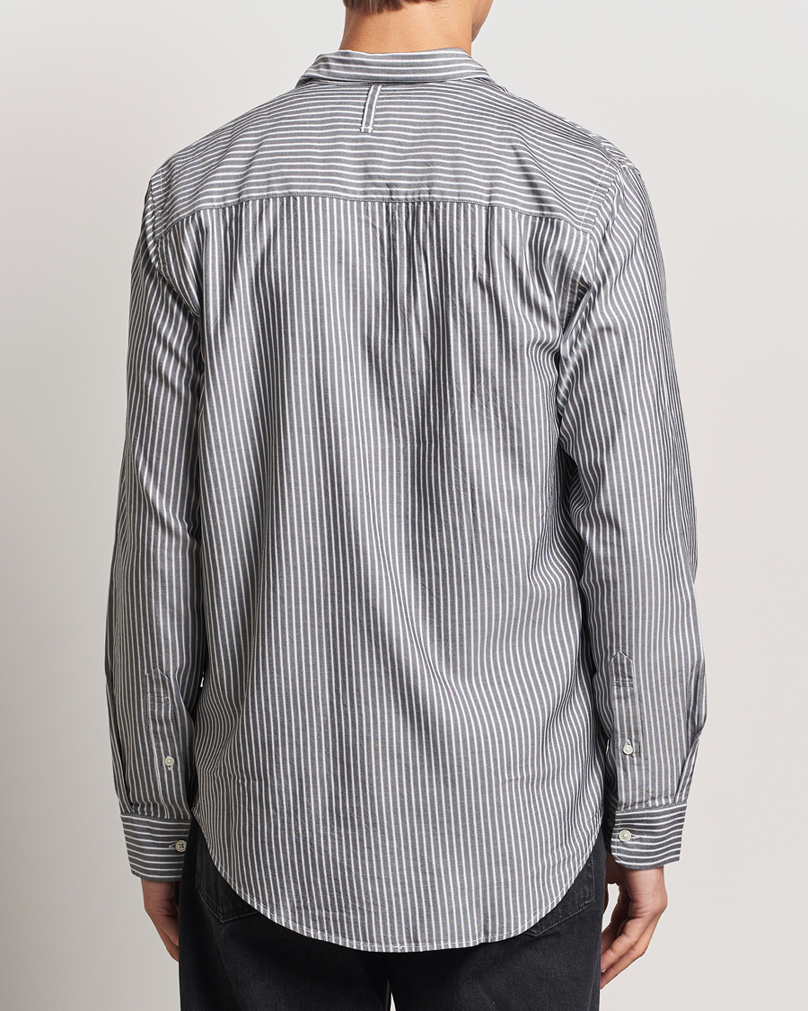 Herren | Hemden | NN07 | Arne Tencel Striped Shirt Black/White