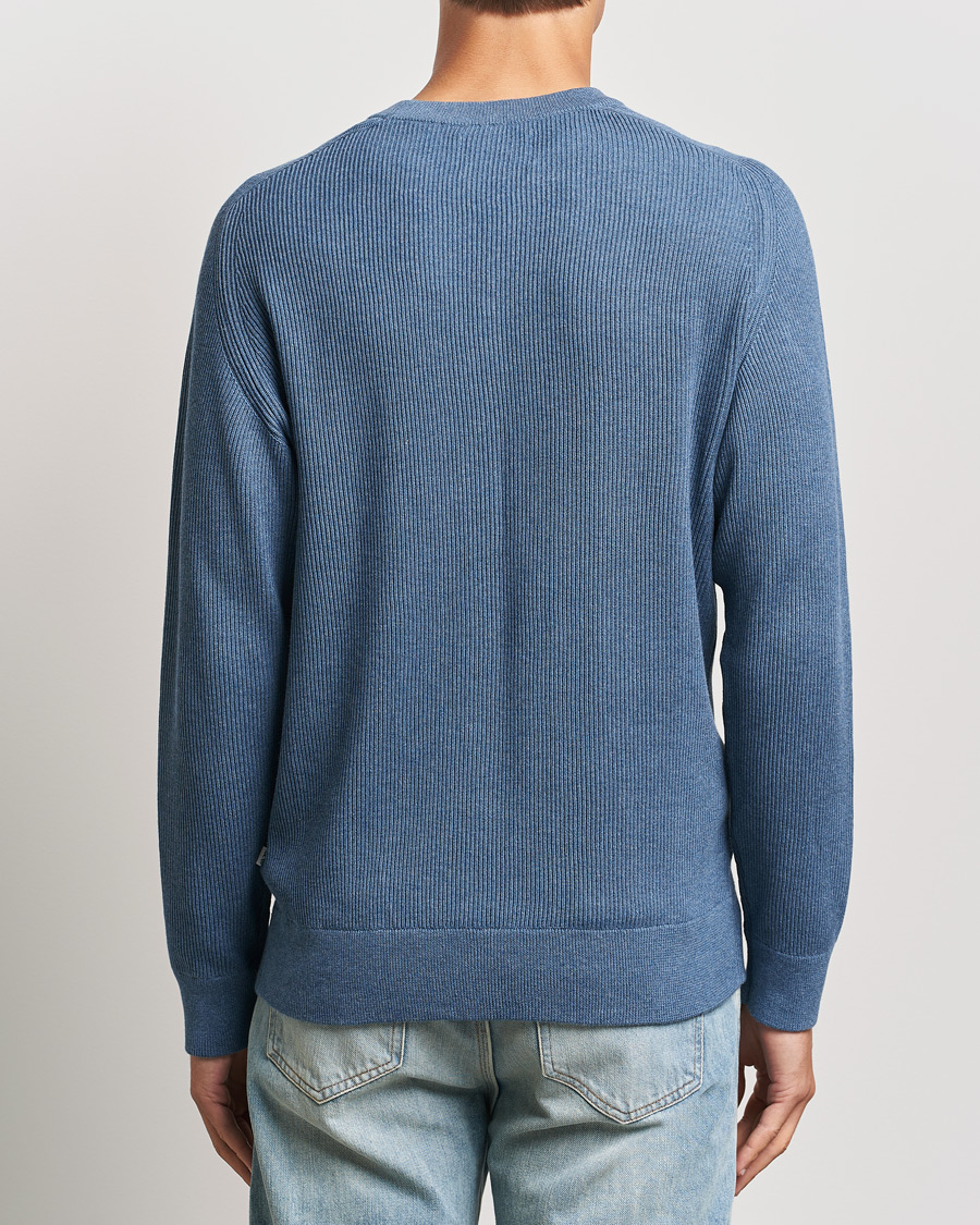 Herren | Pullover | NN07 | Kevin Cotton Knitted Sweater Bering Blue
