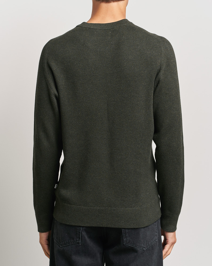 Herren | Pullover | NN07 | Kevin Cotton Knitted Sweater Dark Army