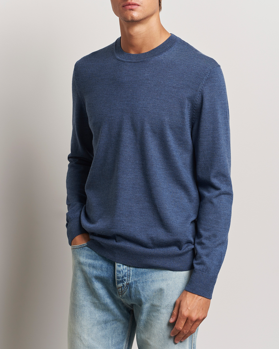Herren | Pullover | NN07 | Ted Merino Crew Neck Pullover Bearing Sea