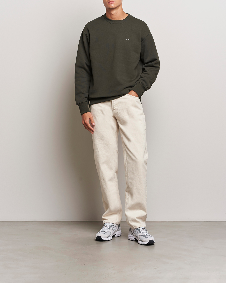 Herren | Pullover | NN07 | Briggs Crew Neck Sweatshirt Dark Army