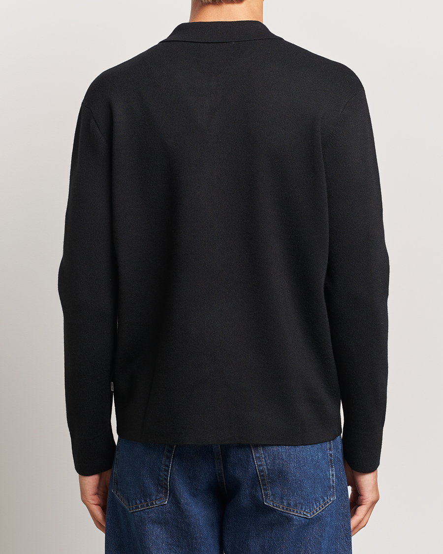 Herren | Pullover | NN07 | Harald Cotton/Modal Full Zip Black