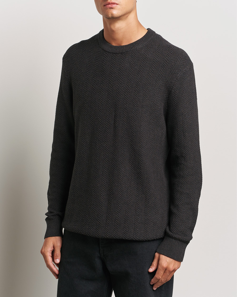 Herren | Pullover | NN07 | Pete Cotton Knitted Crew Neck Demitase Brown