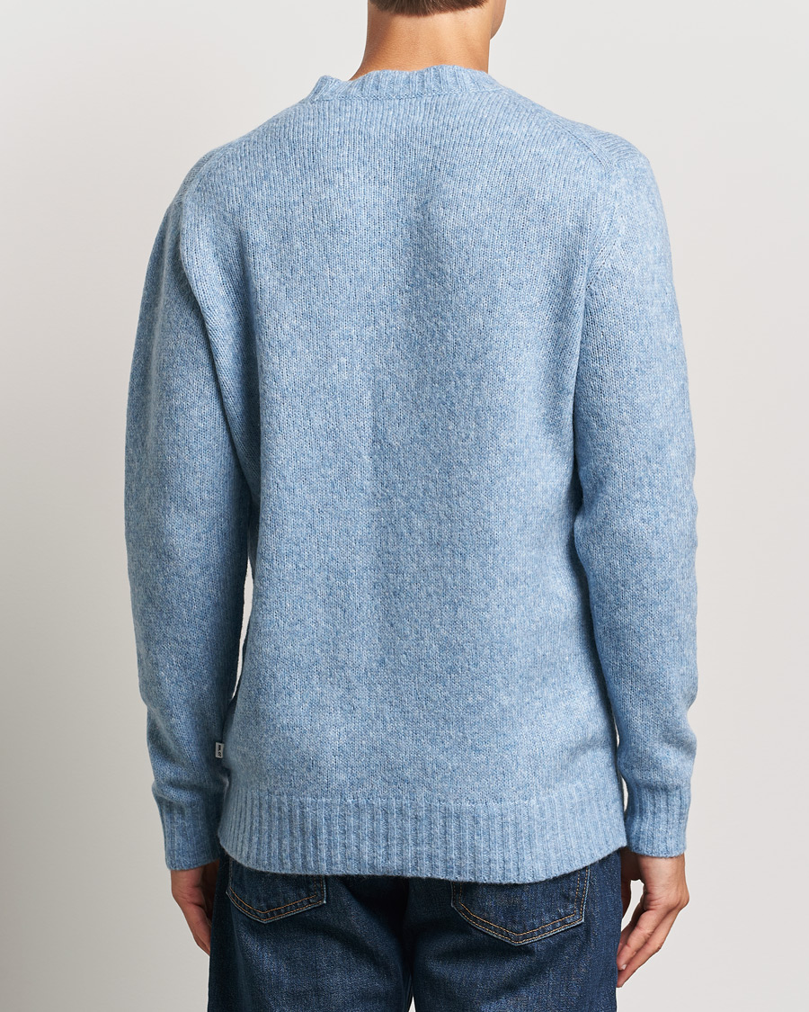 Herren | Pullover | NN07 | Lee Brushed Wool Crew Neck Tink Blue
