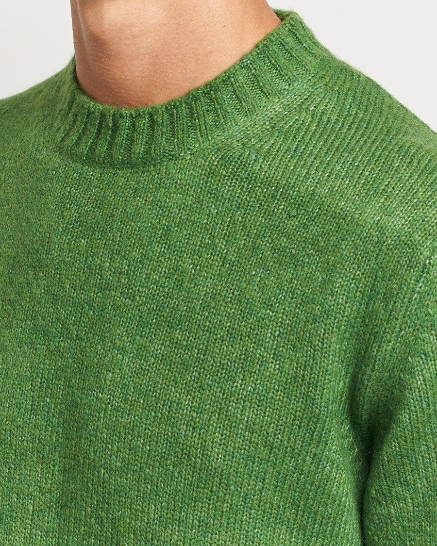 Herren | Pullover | NN07 | Lee Brushed Wool Crew Neck Kale Green