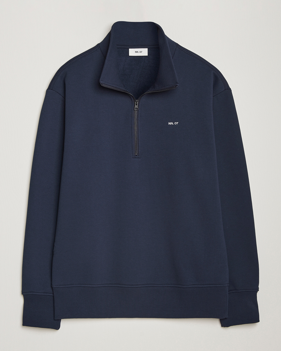 Herren | Pullover | NN07 | Briggs Half Zip Sweatshirt Navy Blue