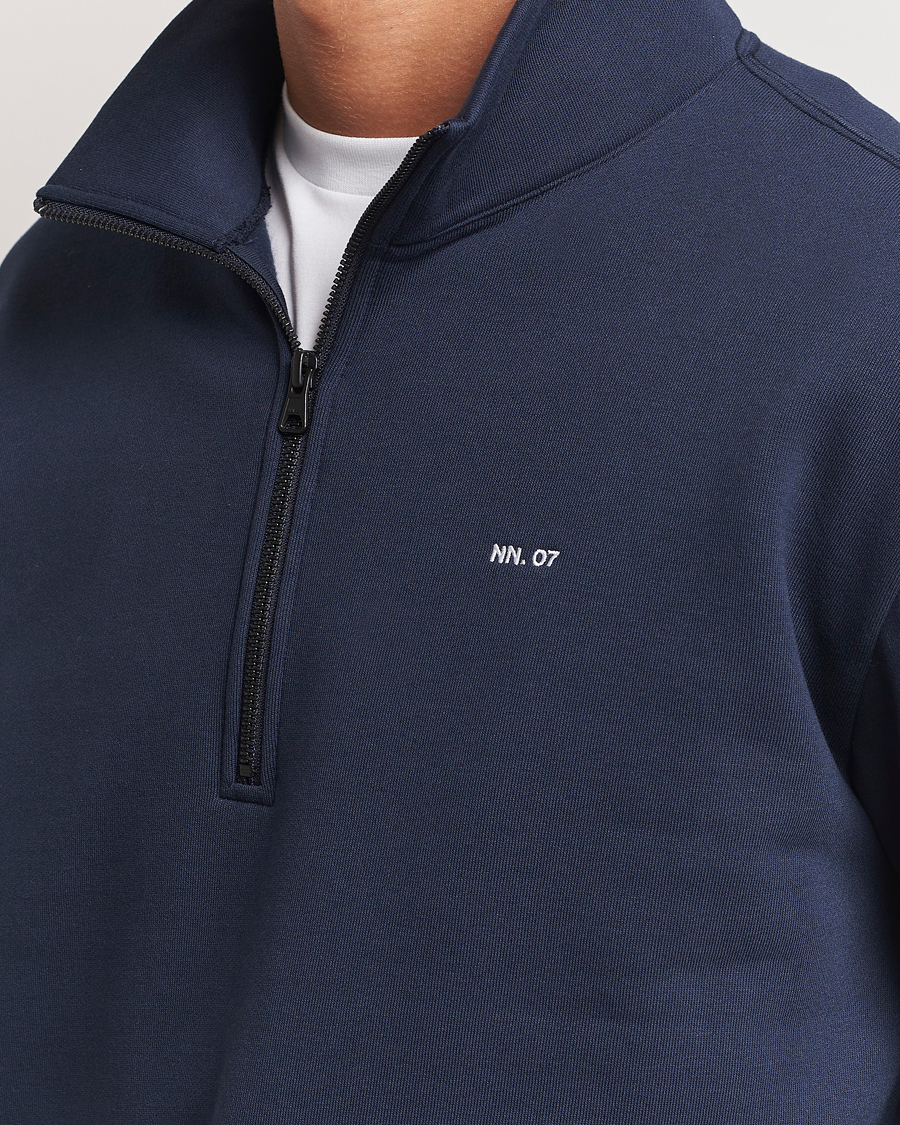 Herren | Pullover | NN07 | Briggs Half Zip Sweatshirt Navy Blue