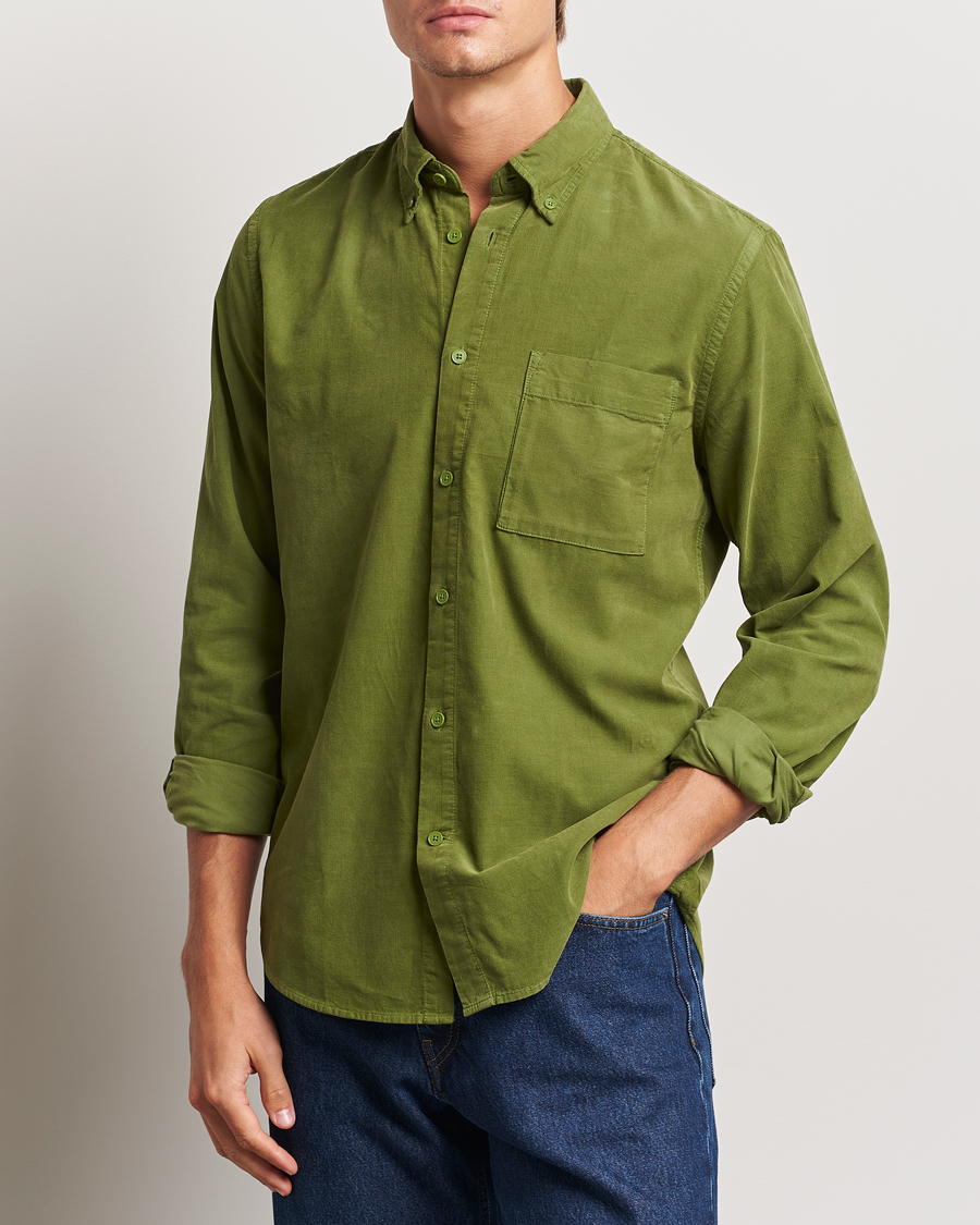 Herren | Hemden | NN07 | Arne Baby Cord Shirt Cedar Green