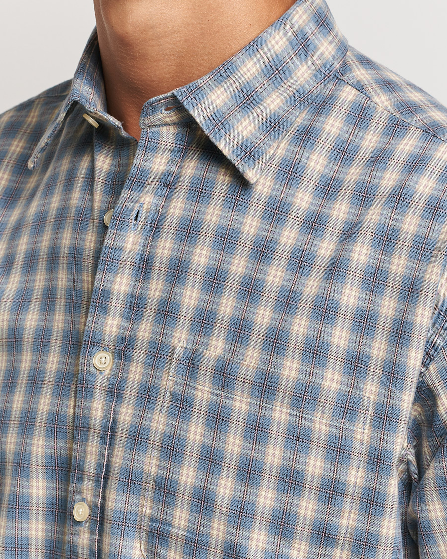 Herren | Hemden | NN07 | Deon Flannel Checked Shirt Blue