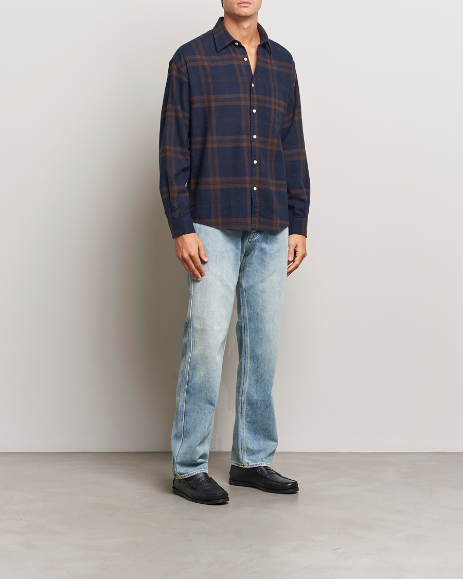 Herren | Hemden | NN07 | Deon Flannel Shirt Blue/Brown