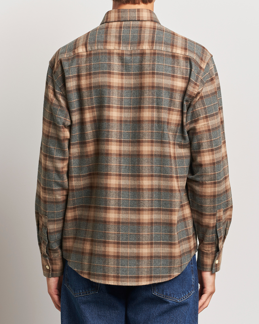 Herren | Hemden | NN07 | Deon Flannel Checked Shirt Rust Red