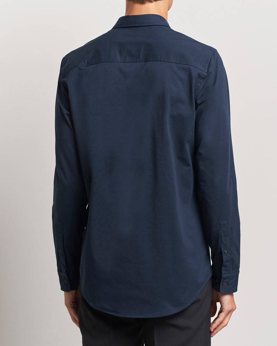 Herren | Hemden | NN07 | Elian Mercerized Cotton Shirt Navy Blue