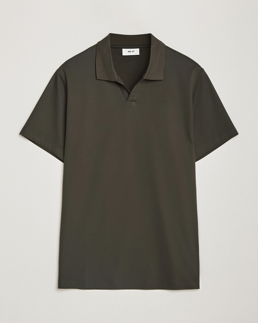 Herren | Poloshirts | NN07 | Paul Mercerized Polo Dark Army