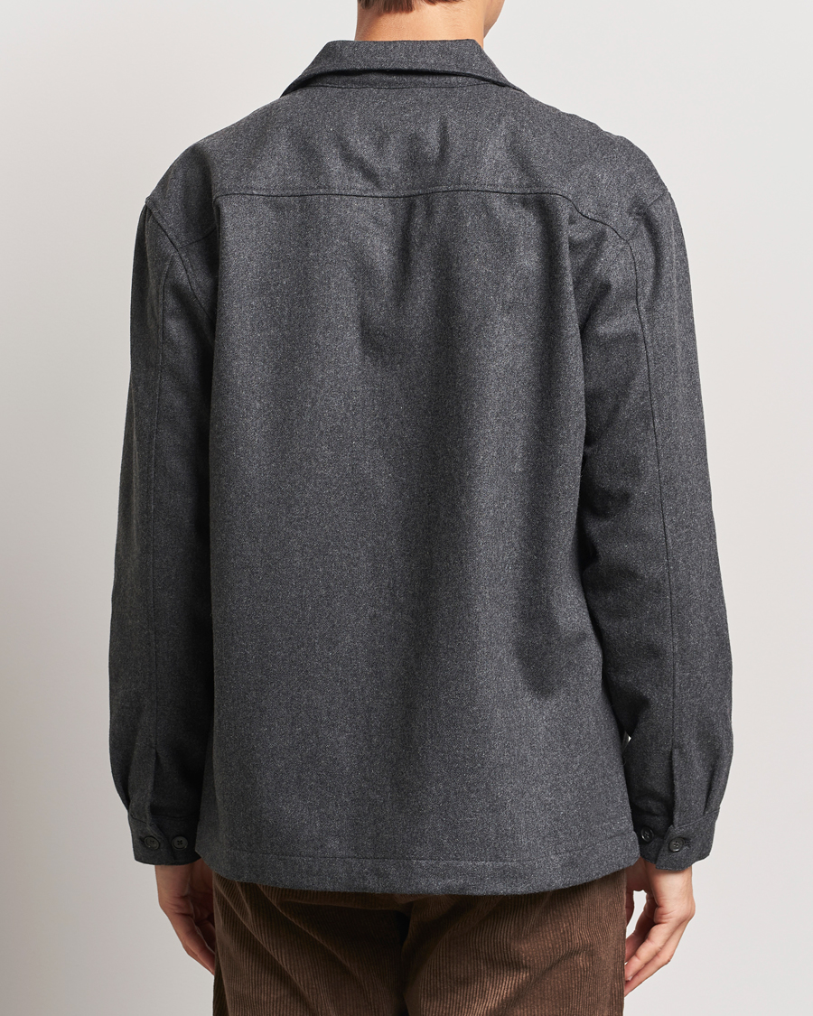 Herren | Hemden | NN07 | Isak Wool Overshirt Grey Melange