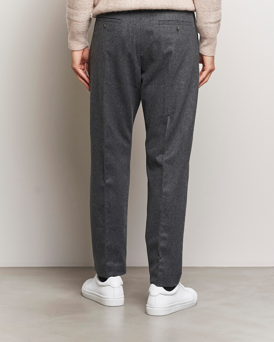 Herren | Hosen | NN07 | Bill Wool Pleated Trousers Grey Melange