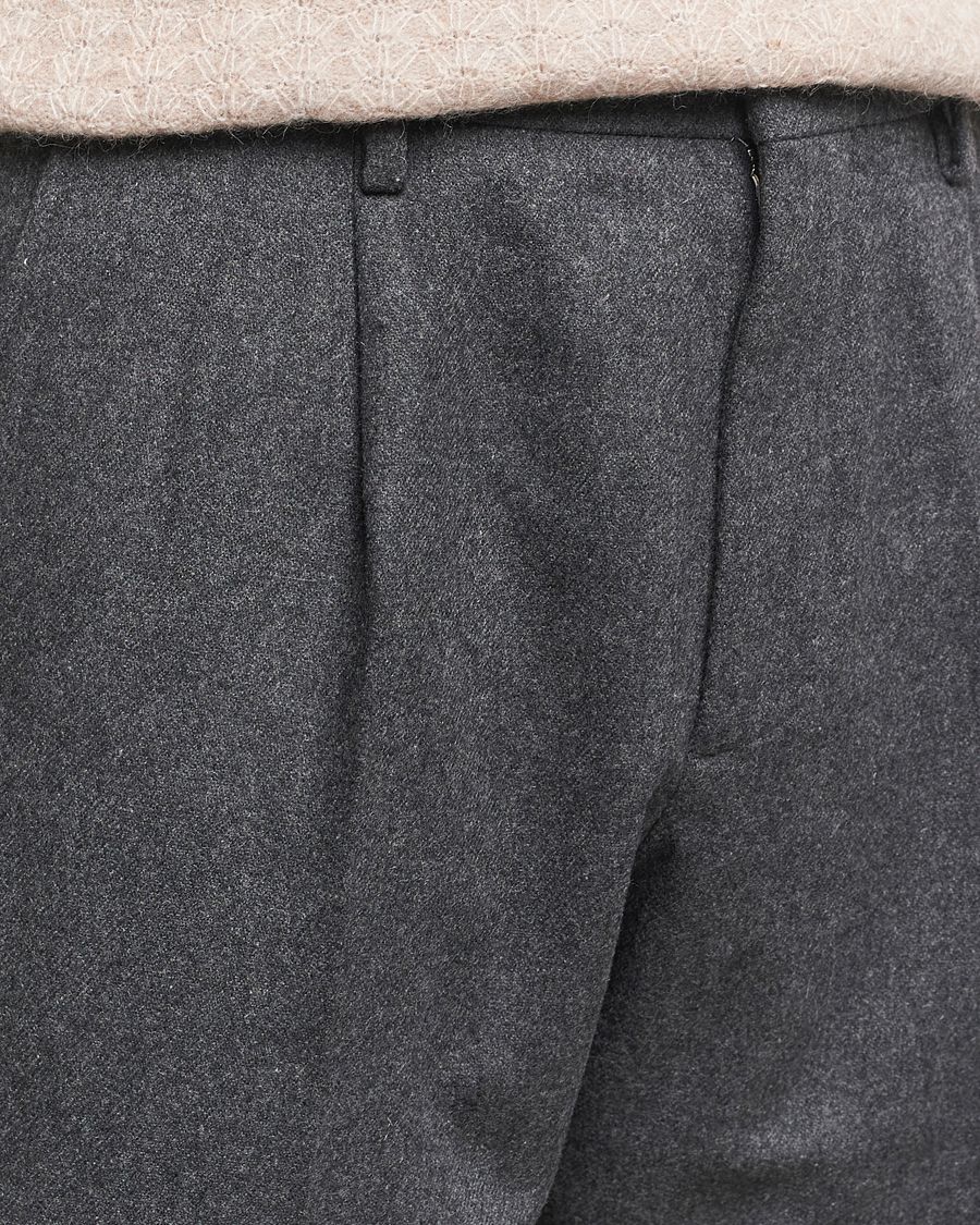 Herren | Hosen | NN07 | Bill Wool Pleated Trousers Grey Melange