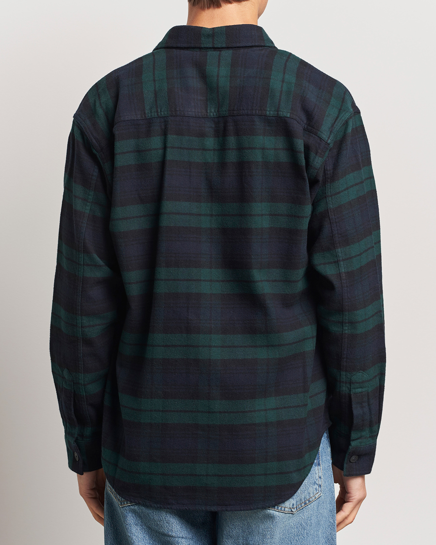 Herren | Hemden | NN07 | Adwin Checked Flannel Overshirt Green/Blue