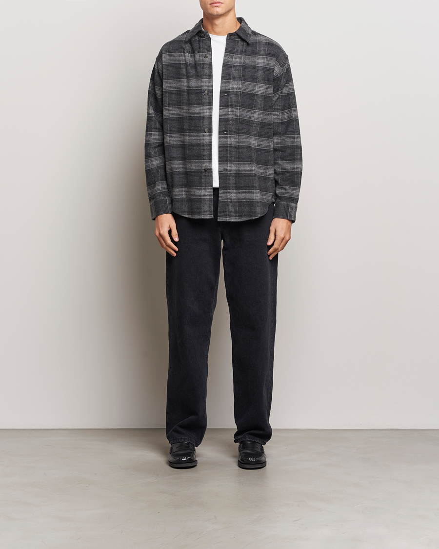 Herren | Hemden | NN07 | Adwin Checked Flannel Overshirt Black/Grey