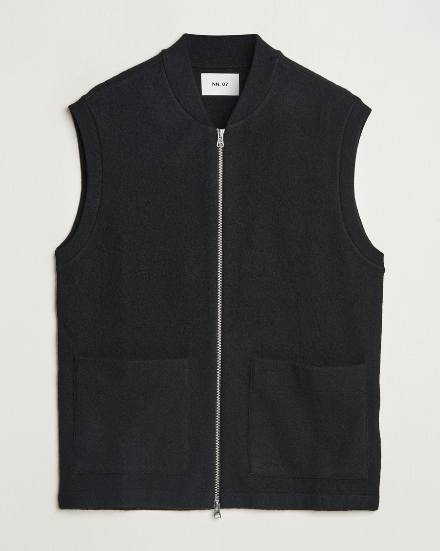 Herren | Pullover | NN07 | Boiled Wool Vest Black