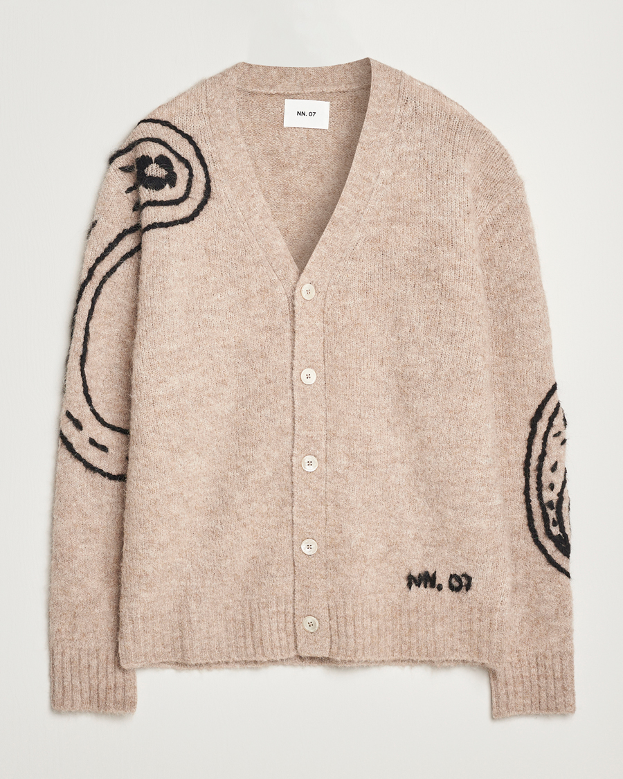 Herren | Pullover | NN07 | Kyle Alpaca Wool Cardigan Greige