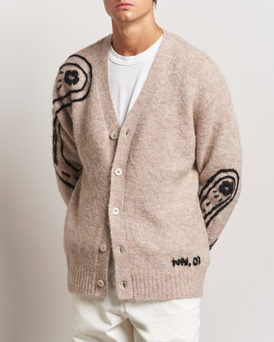 Herren | Pullover | NN07 | Kyle Alpaca Wool Cardigan Greige