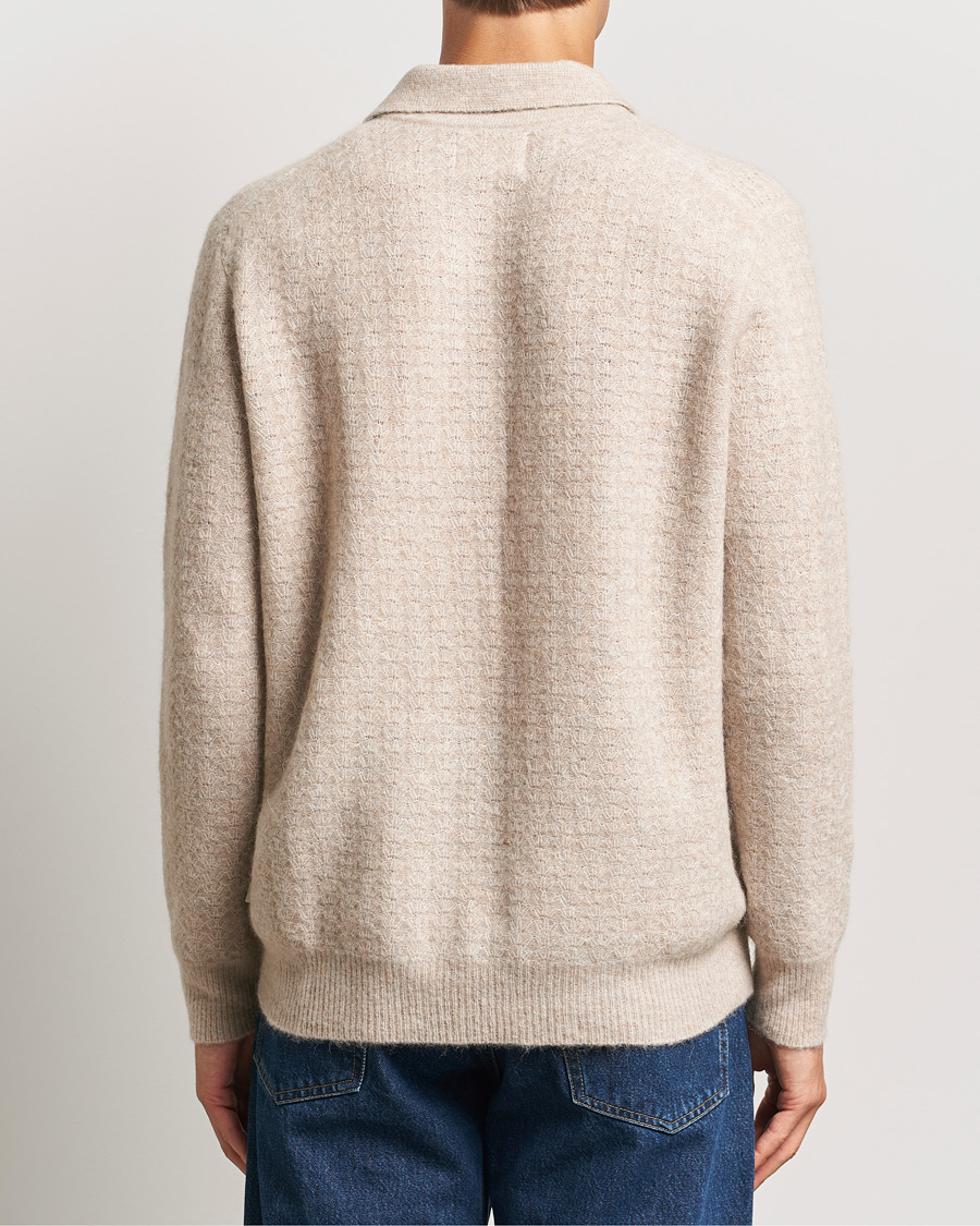 Herren | Pullover | NN07 | Alfie Alpaca Knitted Polo Greige