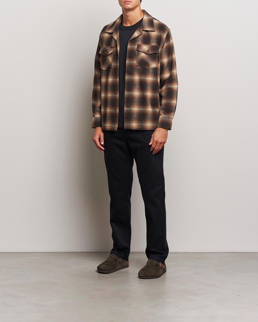Herren | Hemden | Nudie Jeans | Vincent Shadow Check Overshirt Brown/Beige