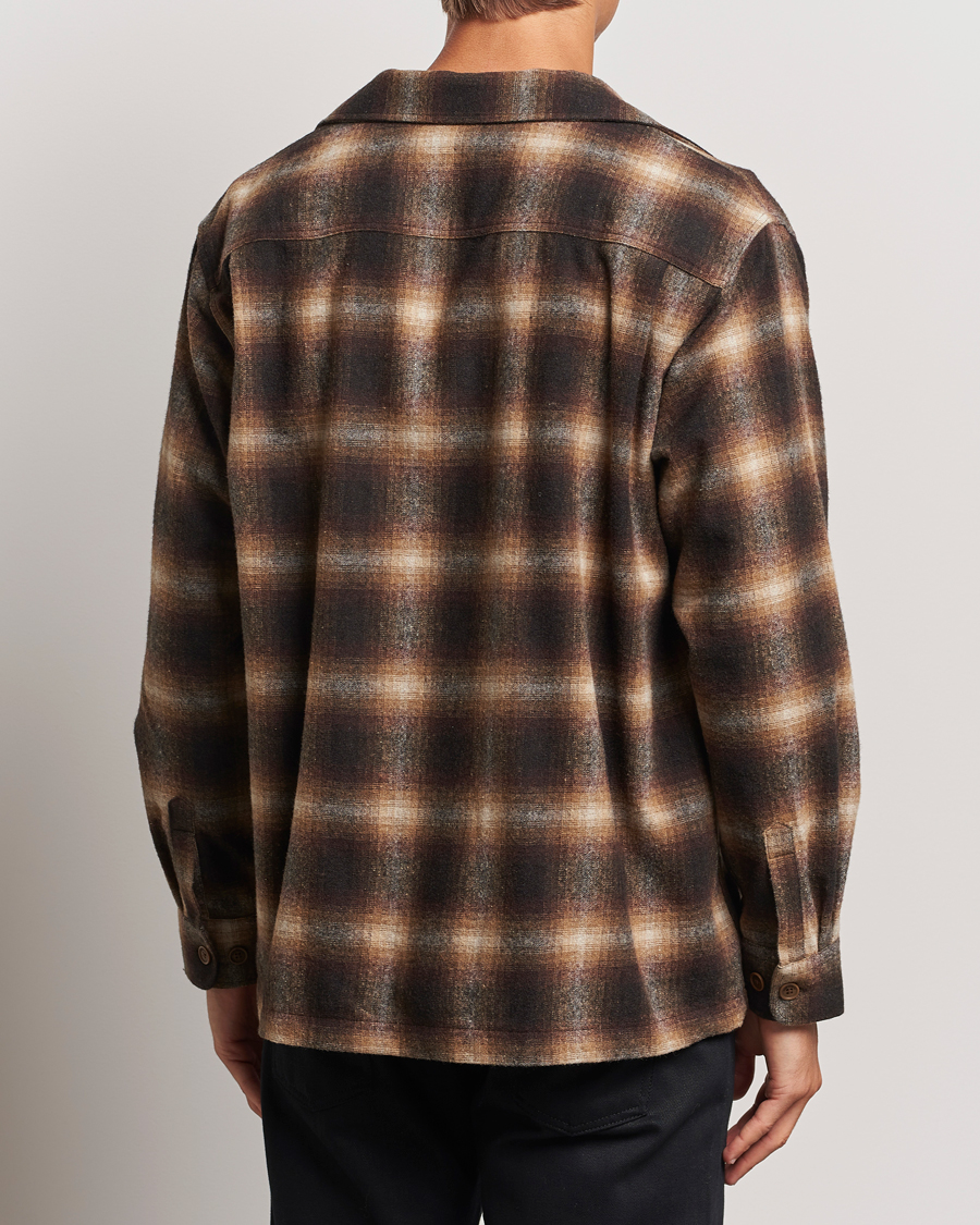 Herren | Hemden | Nudie Jeans | Vincent Shadow Check Overshirt Brown/Beige